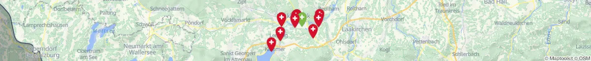 Kartenansicht für Apotheken-Notdienste in der Nähe von Vöcklabruck (Vöcklabruck, Oberösterreich)